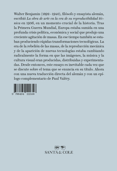 La obra de arte en la era de su reproducibilidad técnica Books